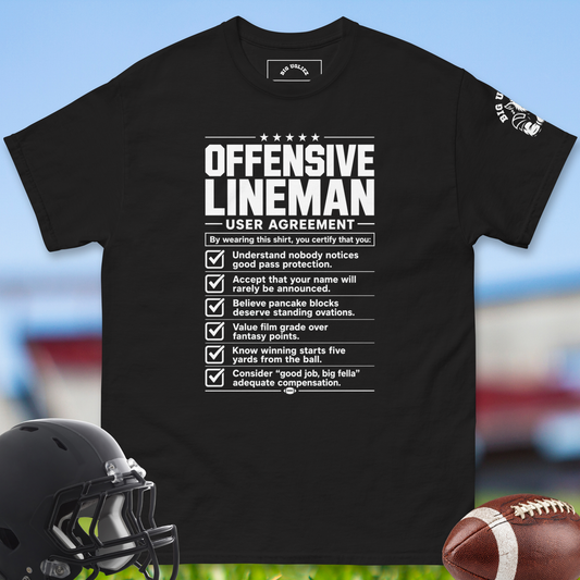 Offensive_Lineman_User_Agreement_T-shirt_for_Offensive_Lineman_in_Black