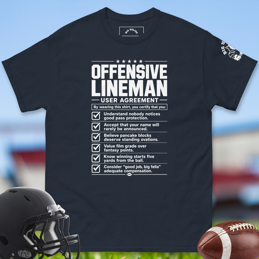Offensive_Lineman_User_Agreement_T-shirt_for_Offensive_Lineman_in_Navy