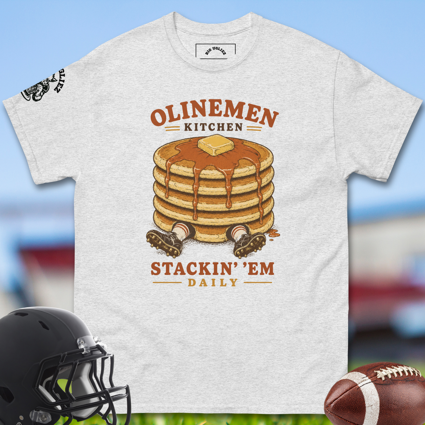 Olinemen_Kitchen_T-shirt_for_Offensive_Lineman_in_Ash
