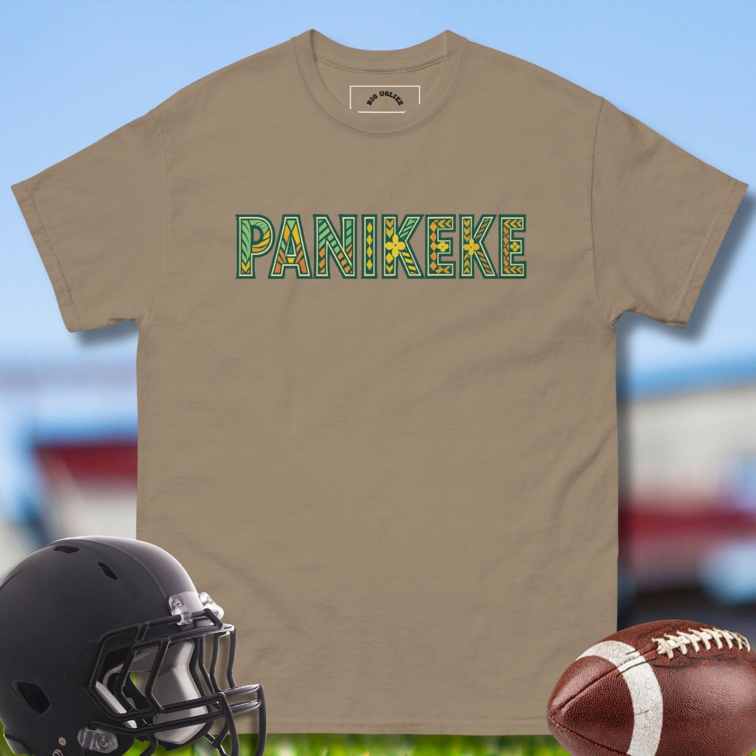 Panikeke Tshirt for Offensive Lineman in brown