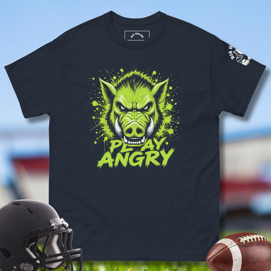 Play Angry Tshirt for the Oline by Big Ugliez in blue