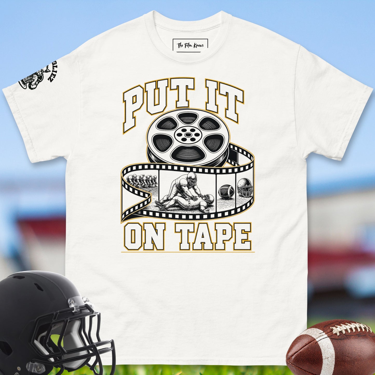 Put_It_On_Tape_T-shirt_for_Offensive_Lineman_in_White