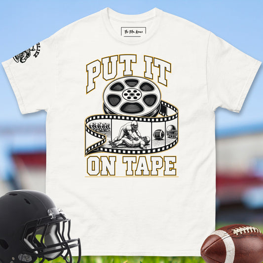 Put_It_On_Tape_T-shirt_for_Offensive_Lineman_in_White