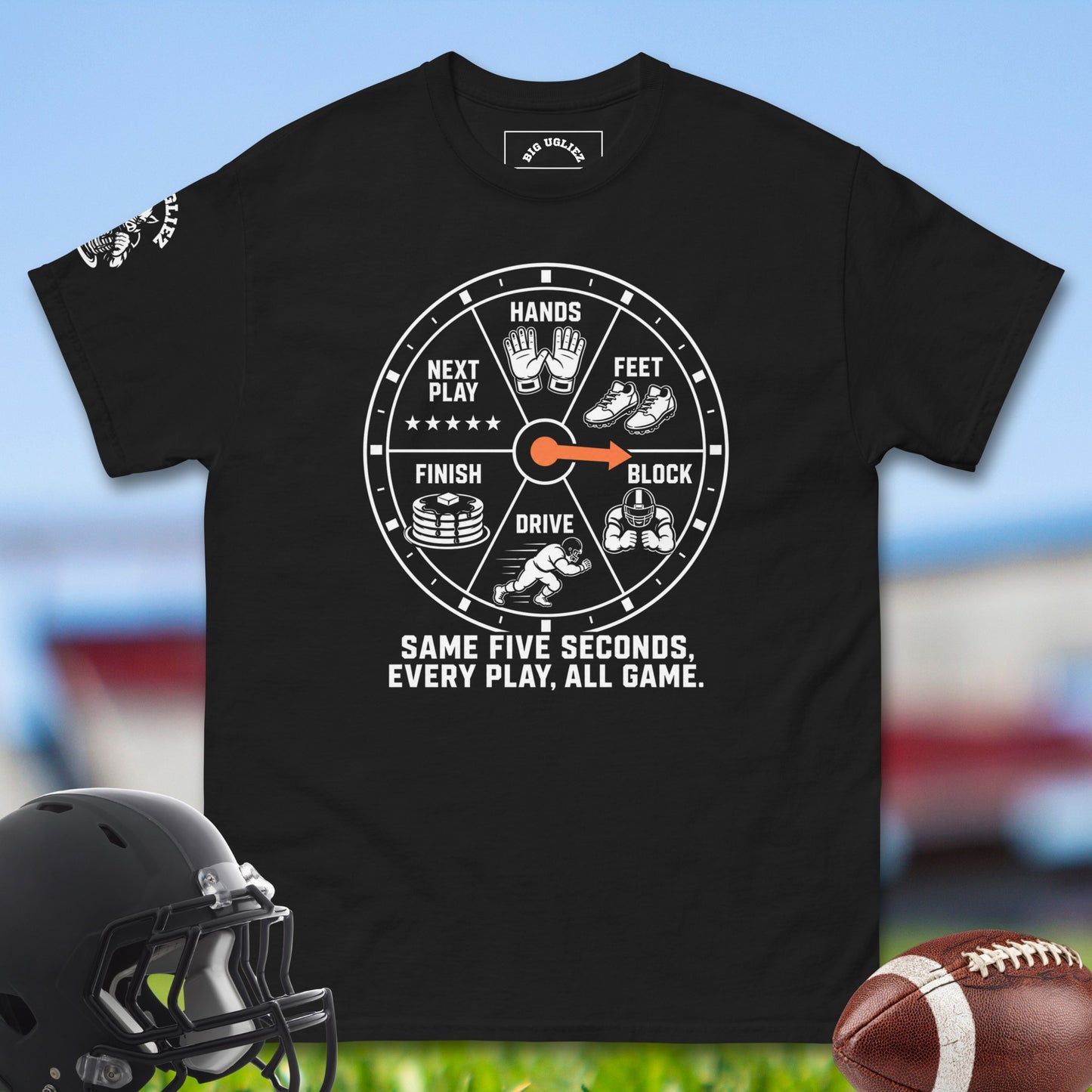Same_Five_Seconds_Every_Play_All_Game_T-shirt_for_Offensive_Lineman_in_Black