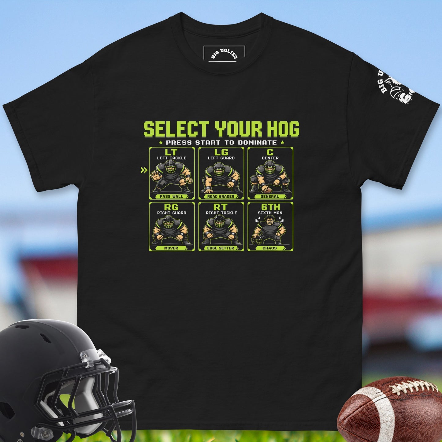 Select_Your_Hog_T-shirt_for_Offensive_Lineman_in_Black