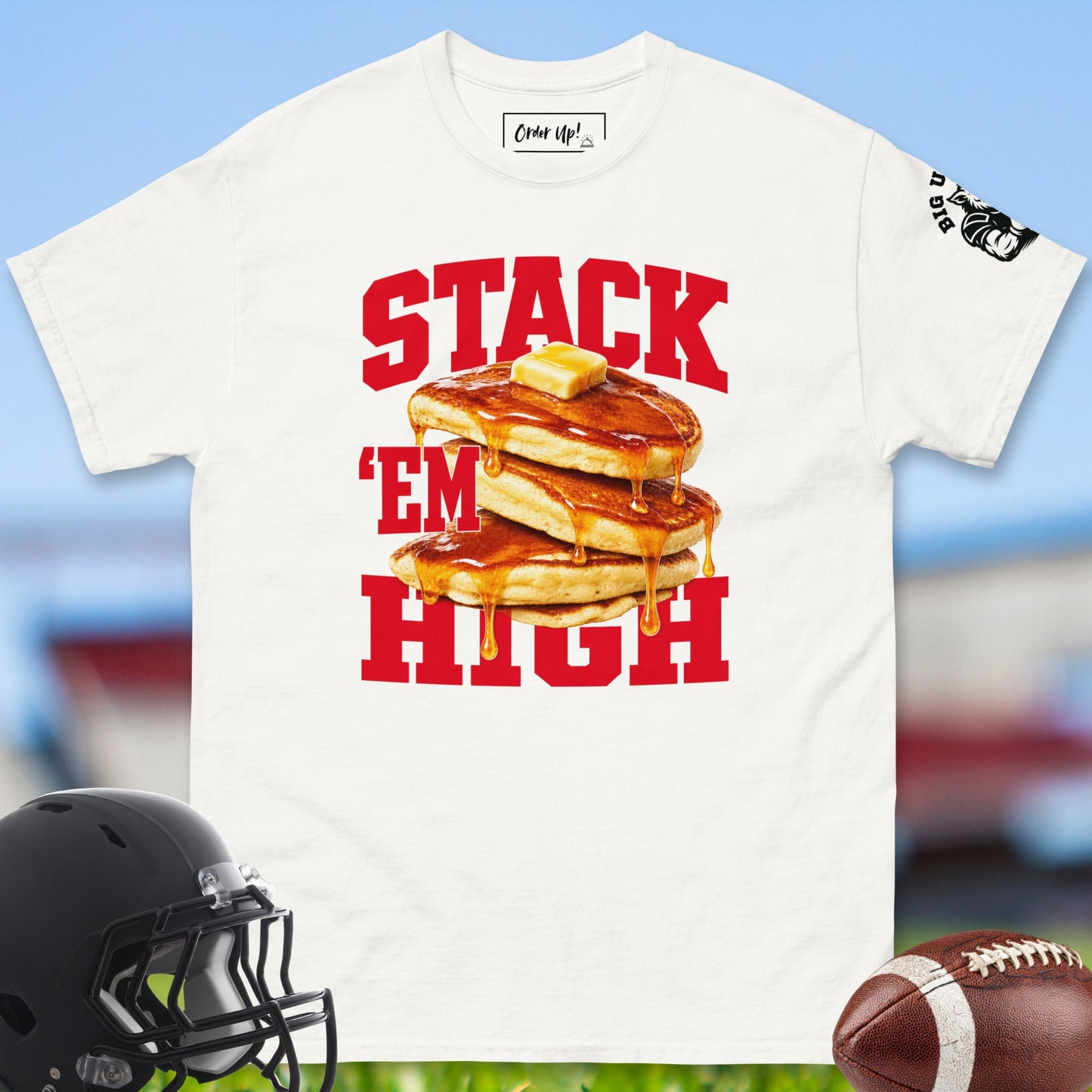 Stack_Em_High_T-shirt_for_Offensive_Lineman_in_White