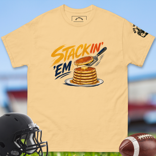 Stackin_Em_T-shirt_for_Offensive_Lineman_in_Yellow_Haze
