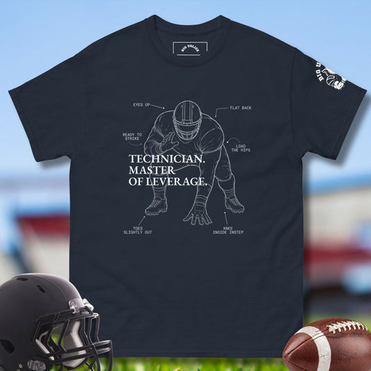 Technician Tshirt for Olinemen by Big Ugliez in blue