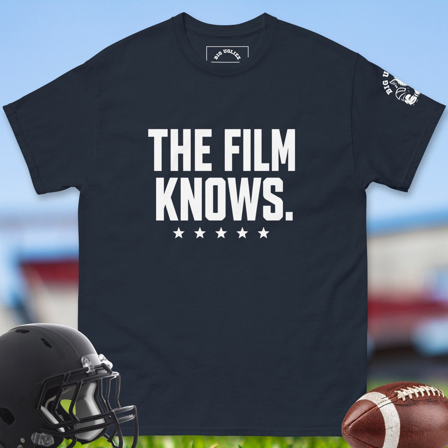 The_Film_Knows_T-shirt_for_Offensive_Lineman_in_Navy