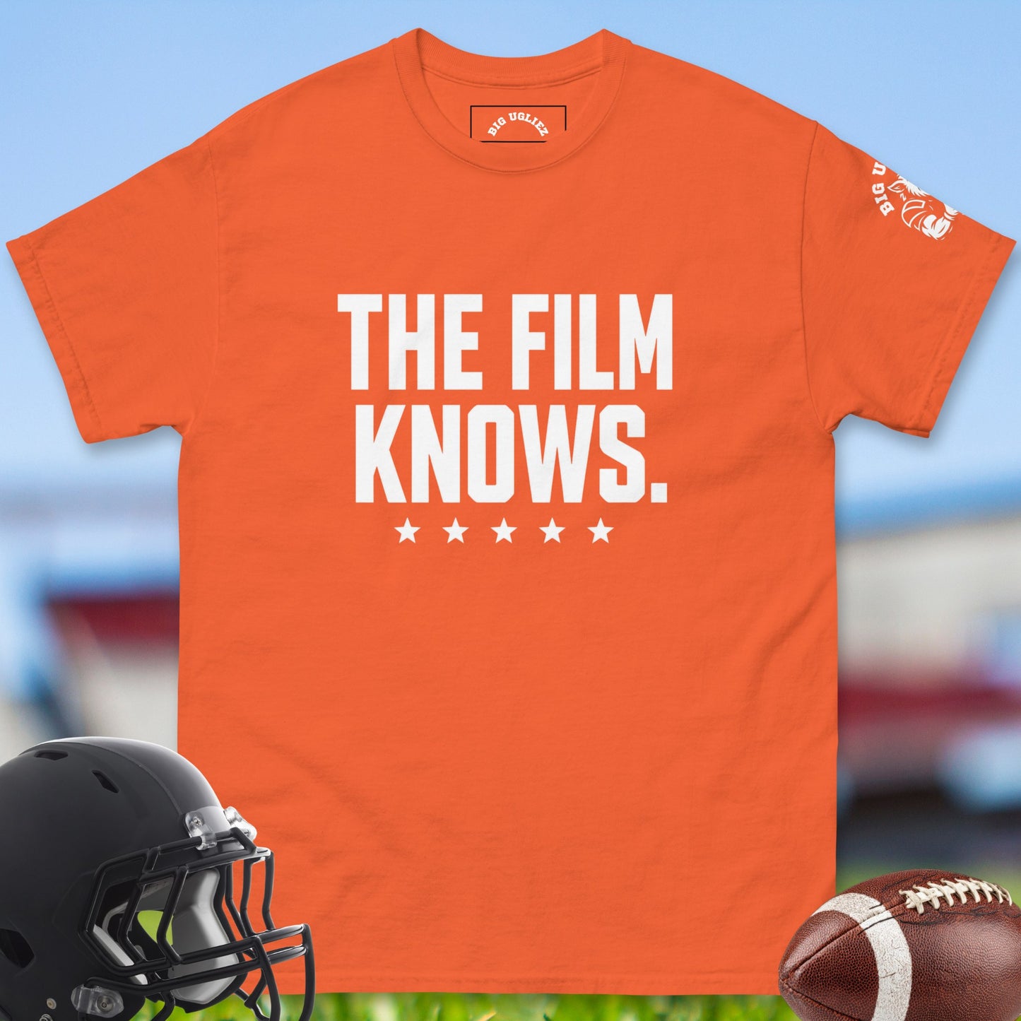 The_Film_Knows_T-shirt_for_Offensive_Lineman_in_Orange