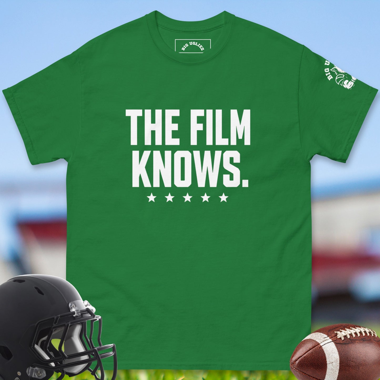 The_Film_Knows_T-shirt_for_Offensive_Lineman_in_Turf_Green