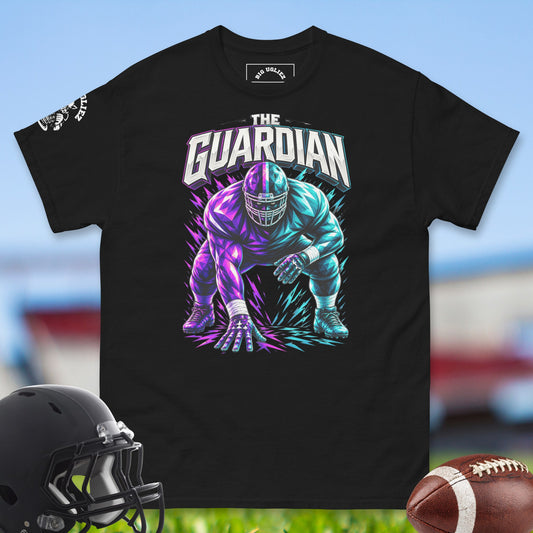 The_Guardian_T-shirt_for_Offensive_Lineman_in_Black