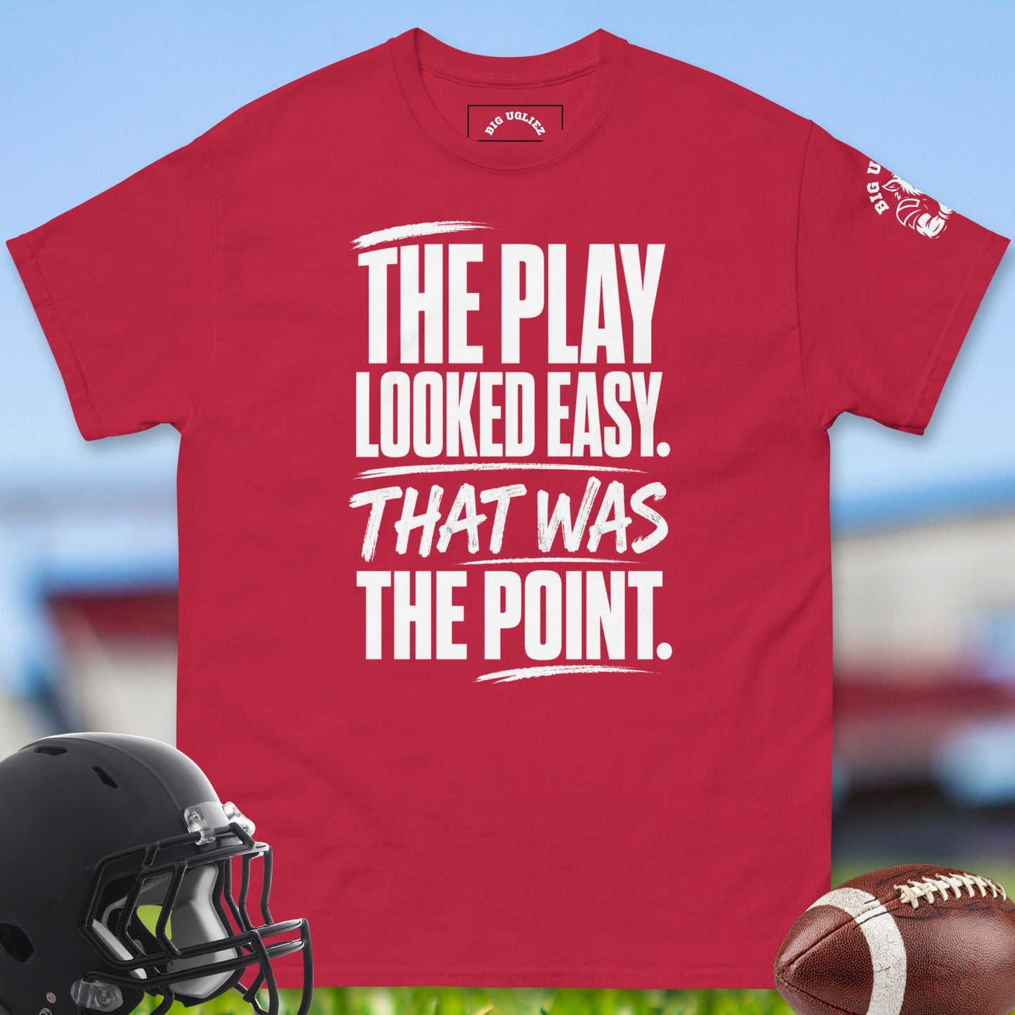 The_Play_Looked_Easy_That_Was_The_Point_T-shirt_for_Offensive_Lineman_in_Cardinal
