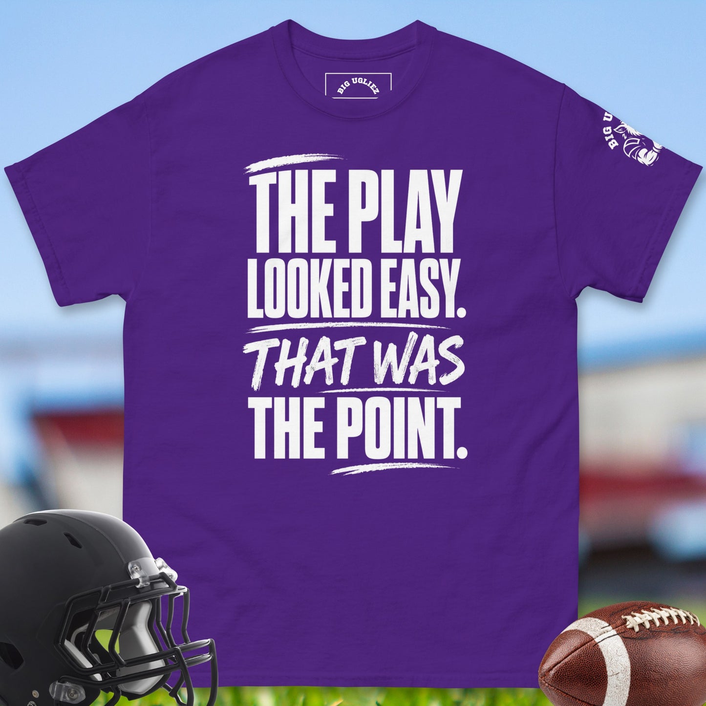 The_Play_Looked_Easy_That_Was_The_Point_T-shirt_for_Offensive_Lineman_in_Purple