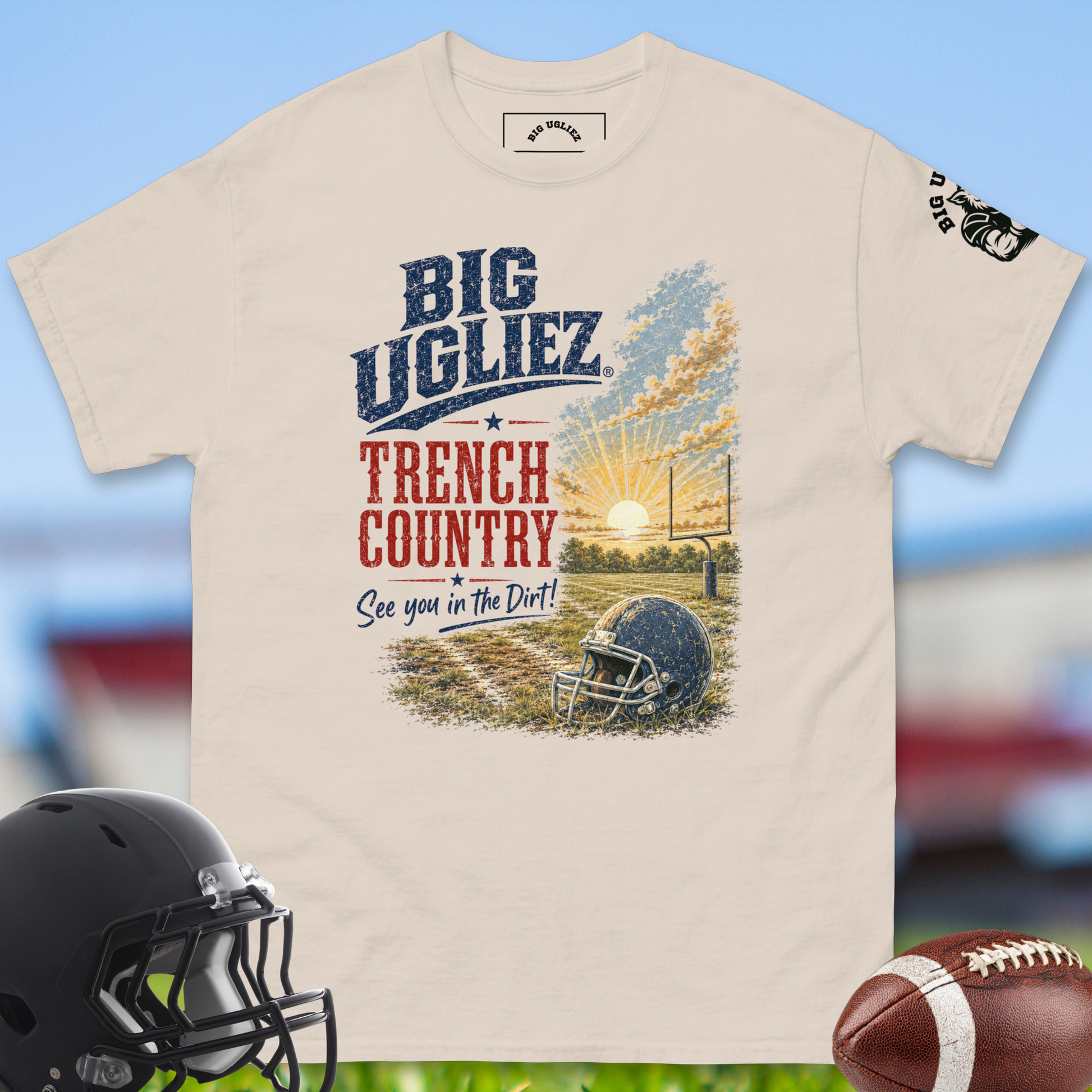 Trench_Country_T-shirt_for_Offensive_Lineman_in_Natural