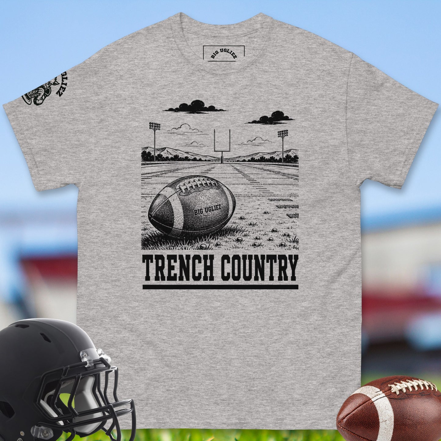 Trench_Country_T-shirt_for_Offensive_Lineman_in_Sport_Grey