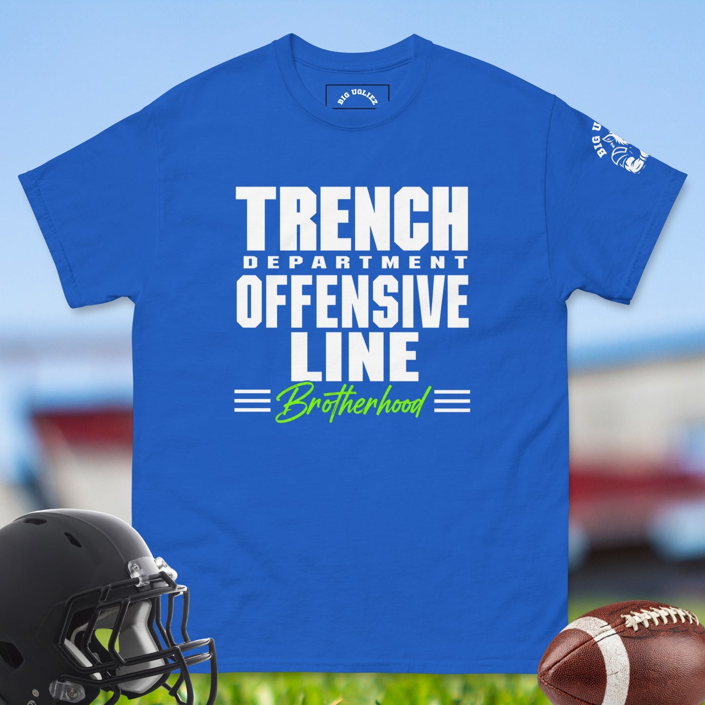 Trench_Department_Offensive_Line_Brotherhood_T-shirt_for_Offensive_Lineman_in_Royal