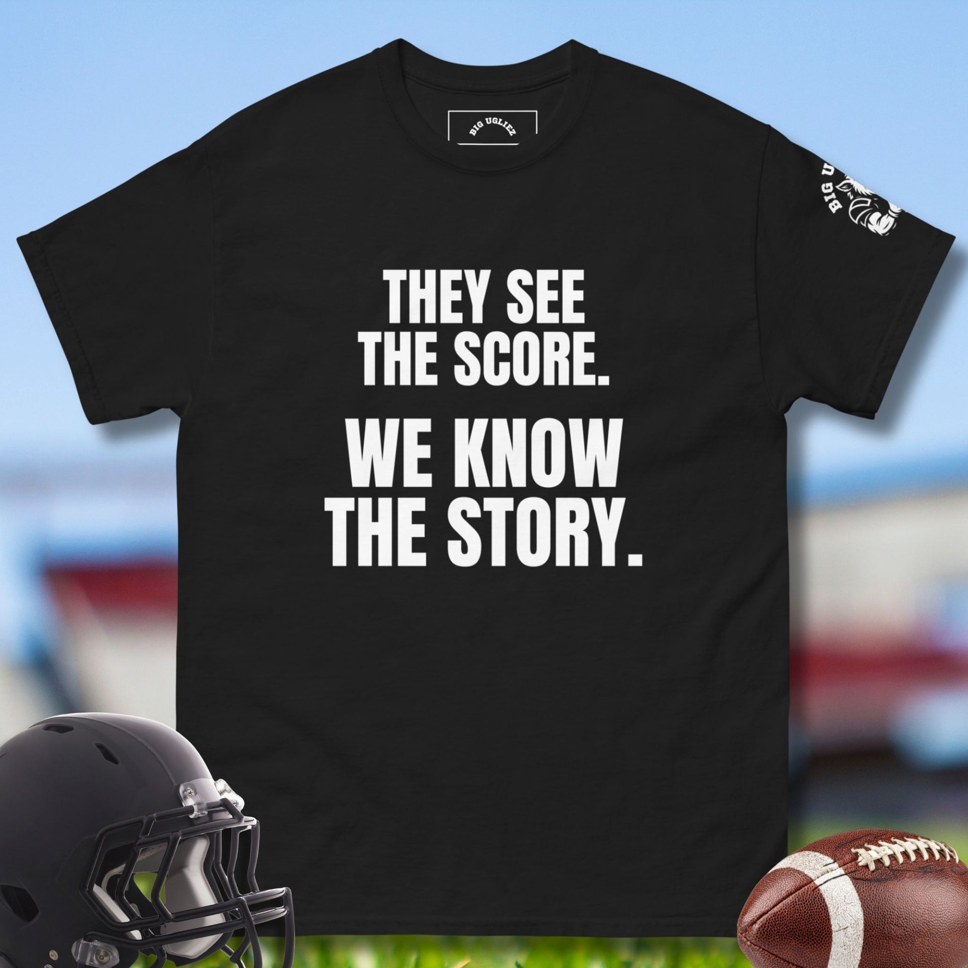 We Know The Story Tee in Black by Big Ugliez