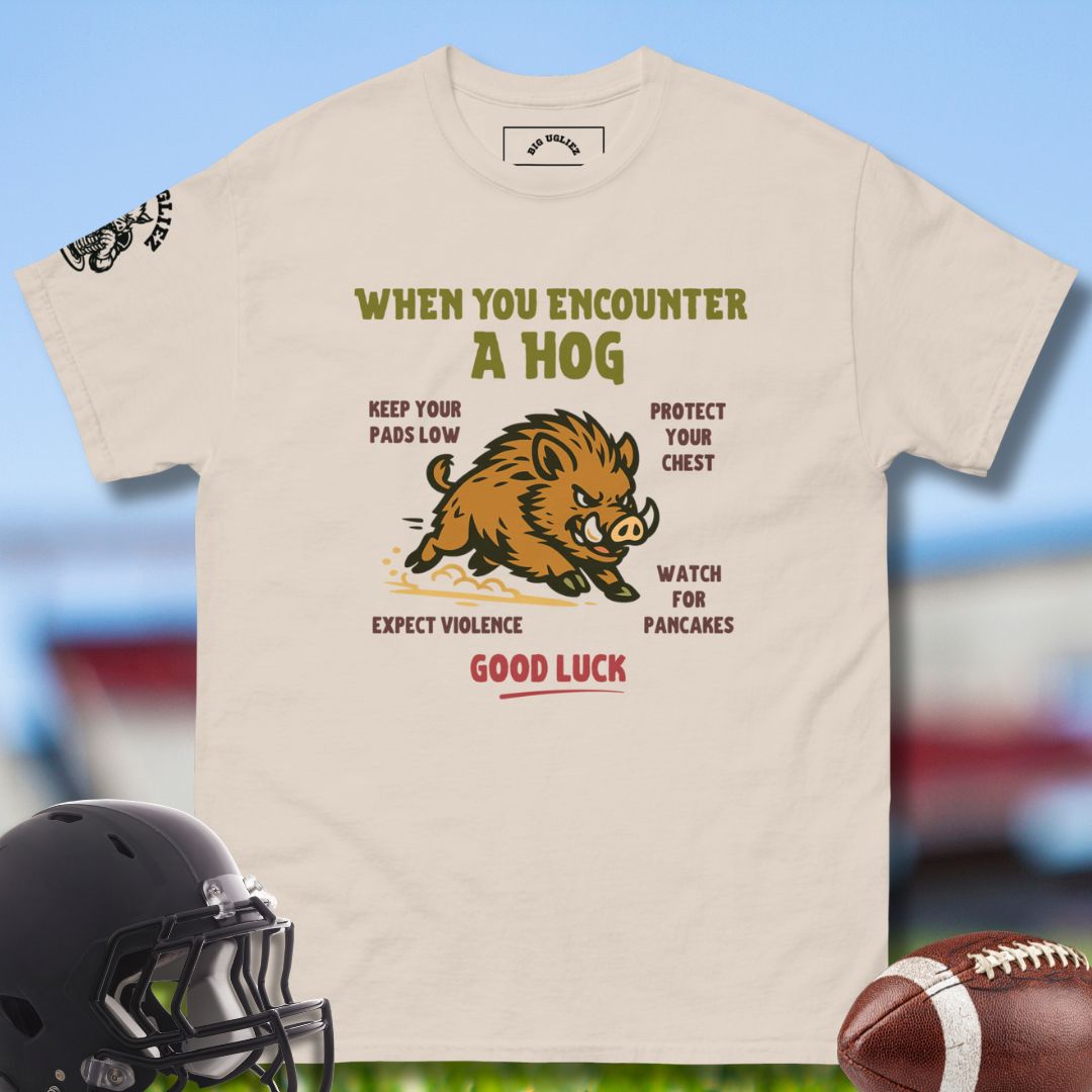 When You Encounter A Hog Tshirt in beige