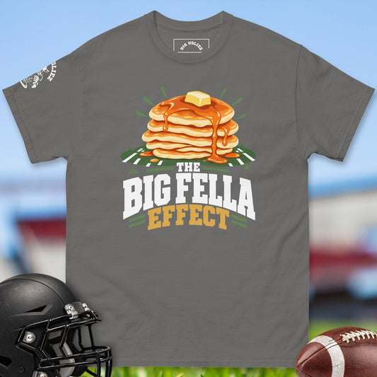 Big Fella Effect offensive lineman t-shirt in Charcoal by Big Ugliez
