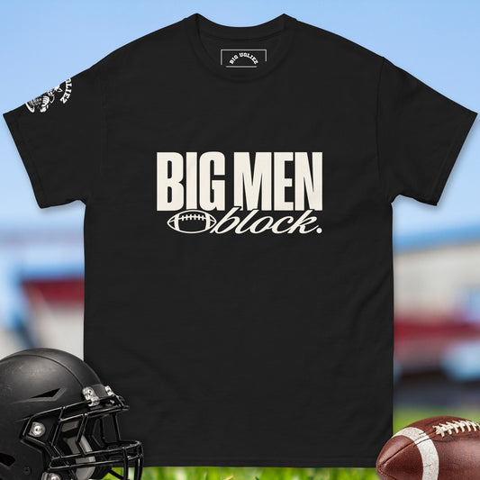 Big Men Block offensive lineman t-shirt in Black by Big Ugliez