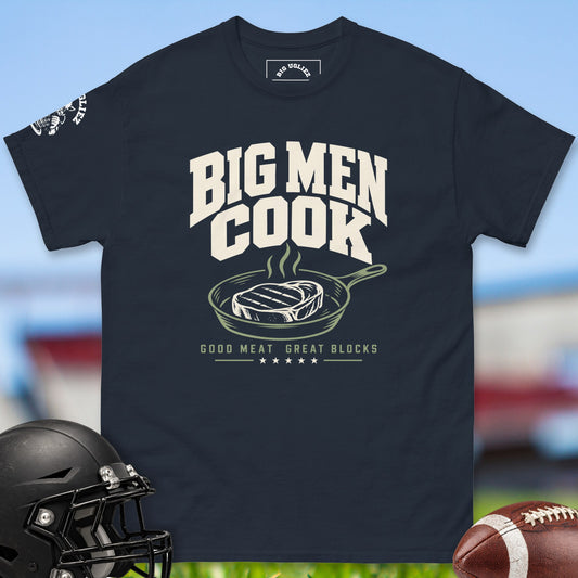 Big Men Cook offensive lineman t-shirt in Navy by Big Ugliez