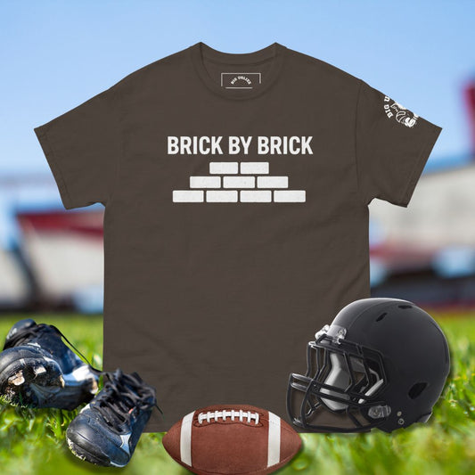 Big Ugliez Brick by Brick O-line tee representing steady trench work