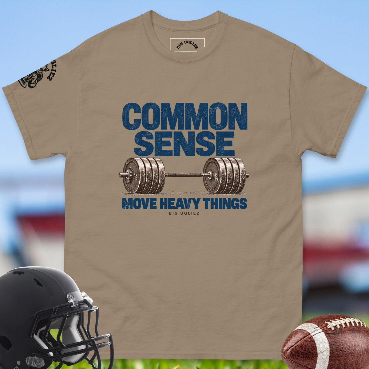 common-sense-offensive-linemen-t-shirts-by-big-ugliez-in-brown-savana