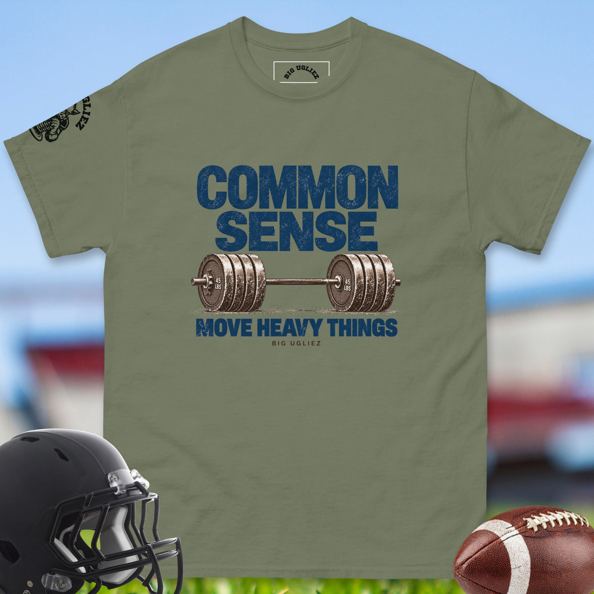 common-sense-offensive-linemen-t-shirts-by-big-ugliez-in-military-green