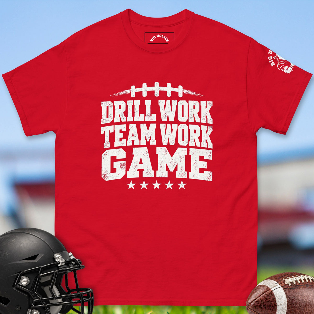 drill-work-team-work-game-offensive-linemen-t-shirts-by-big-ugliez-in-red
