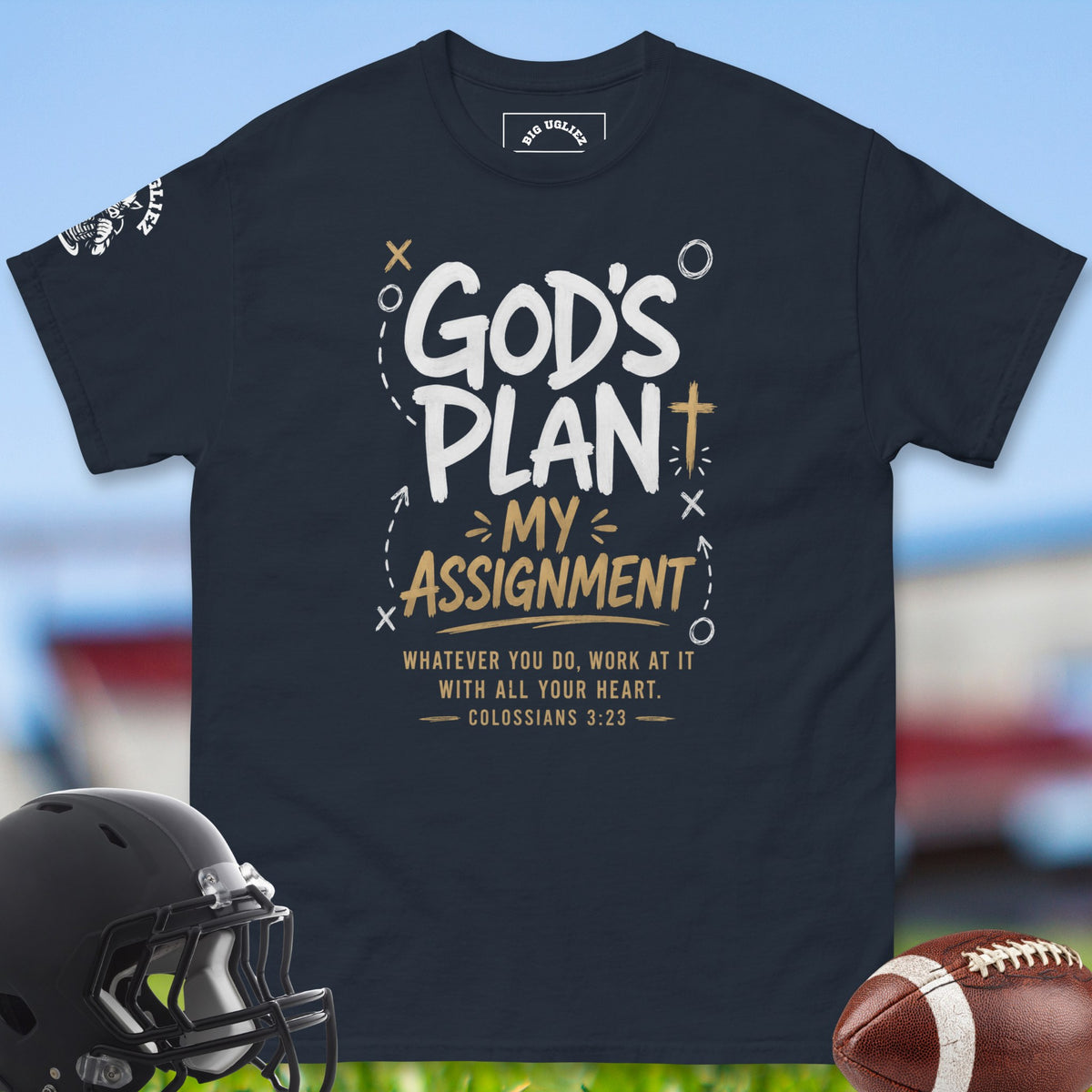gods-plan-my-assignment-offensive-linemen-t-shirts-by-big-ugliez-in-navy
