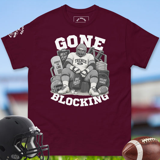 gone-blocking-offensive-linemen-t-shirts-by-big-ugliez-in-maroon