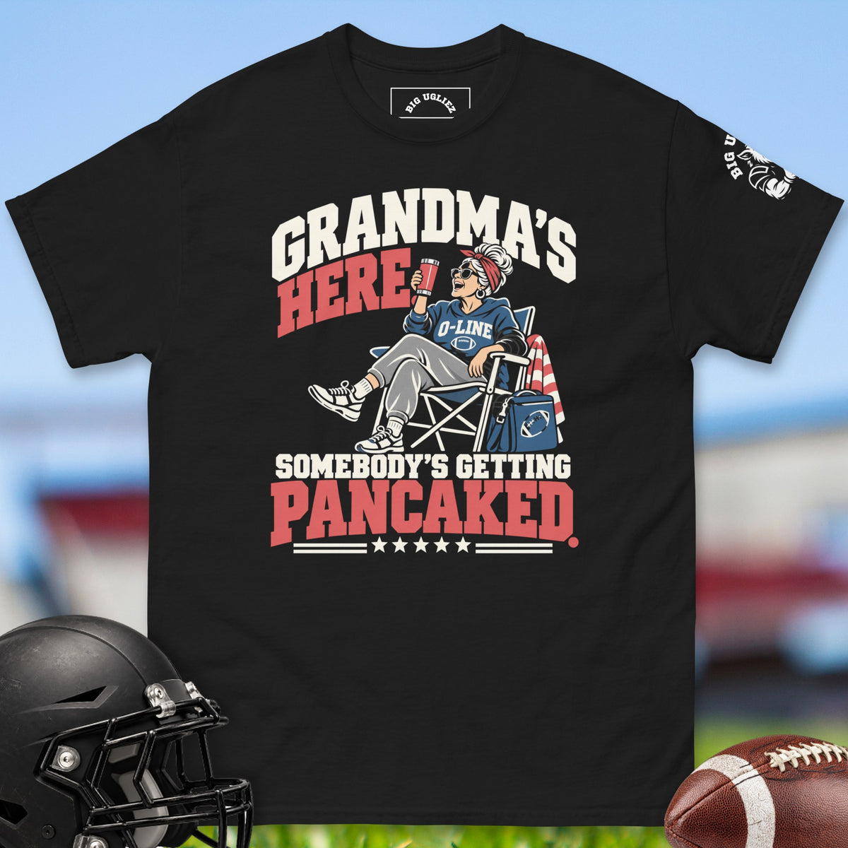 grandmas-here-somebodys-getting-pancaked-offensive-linemen-t-shirts-by-big-ugliez-in-black