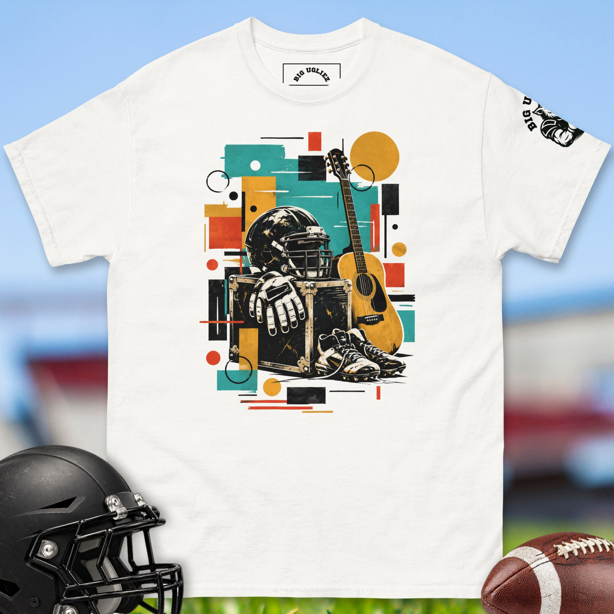 helmet-and-guitar-offensive-linemen-t-shirts-by-big-ugliez-in-white
