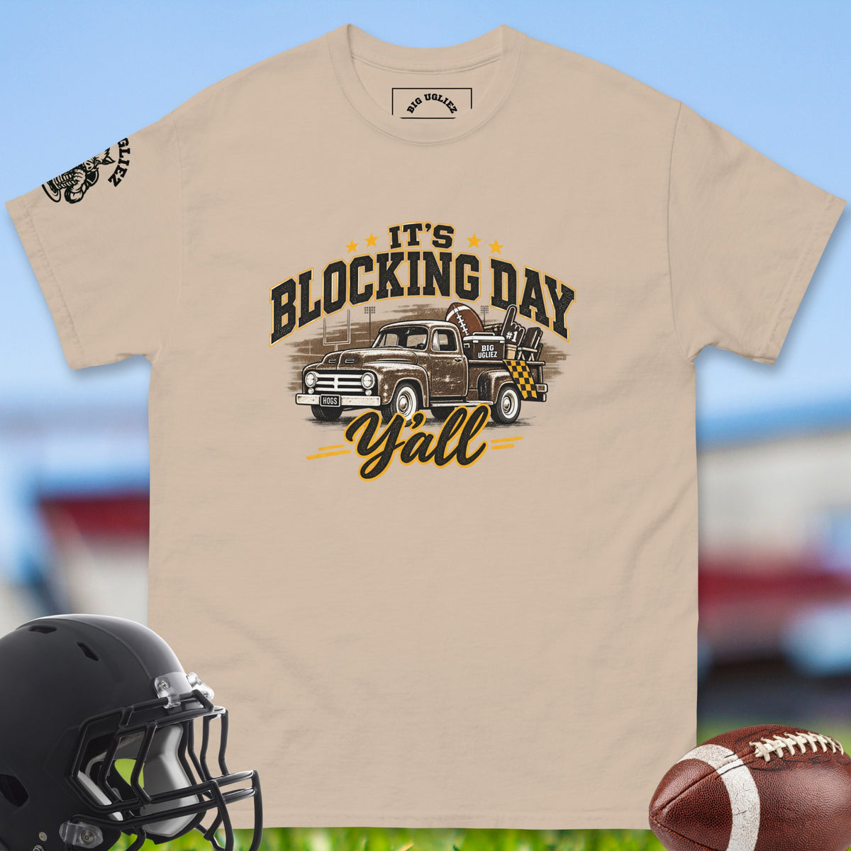 it-s-blocking-day-y-all-offensive-linemen-t-shirts-by-big-ugliez-in-sand