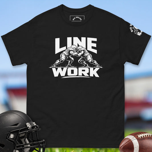 Line Work offensive lineman t-shirt in Black by Big Ugliez