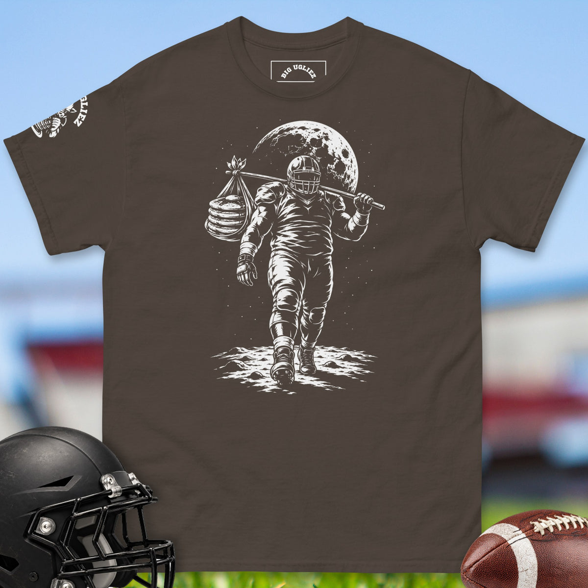 lineman-on-the-moon-offensive-linemen-t-shirts-by-big-ugliez-in-dark-chocolate