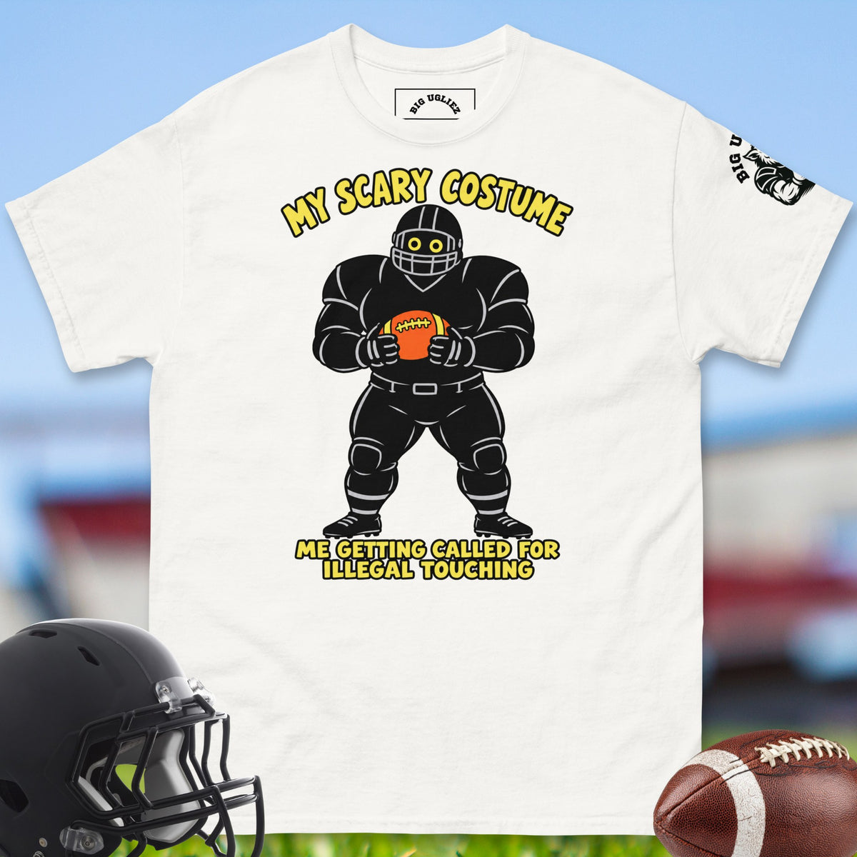 my-scary-costume-offensive-linemen-t-shirts-by-big-ugliez-in-white