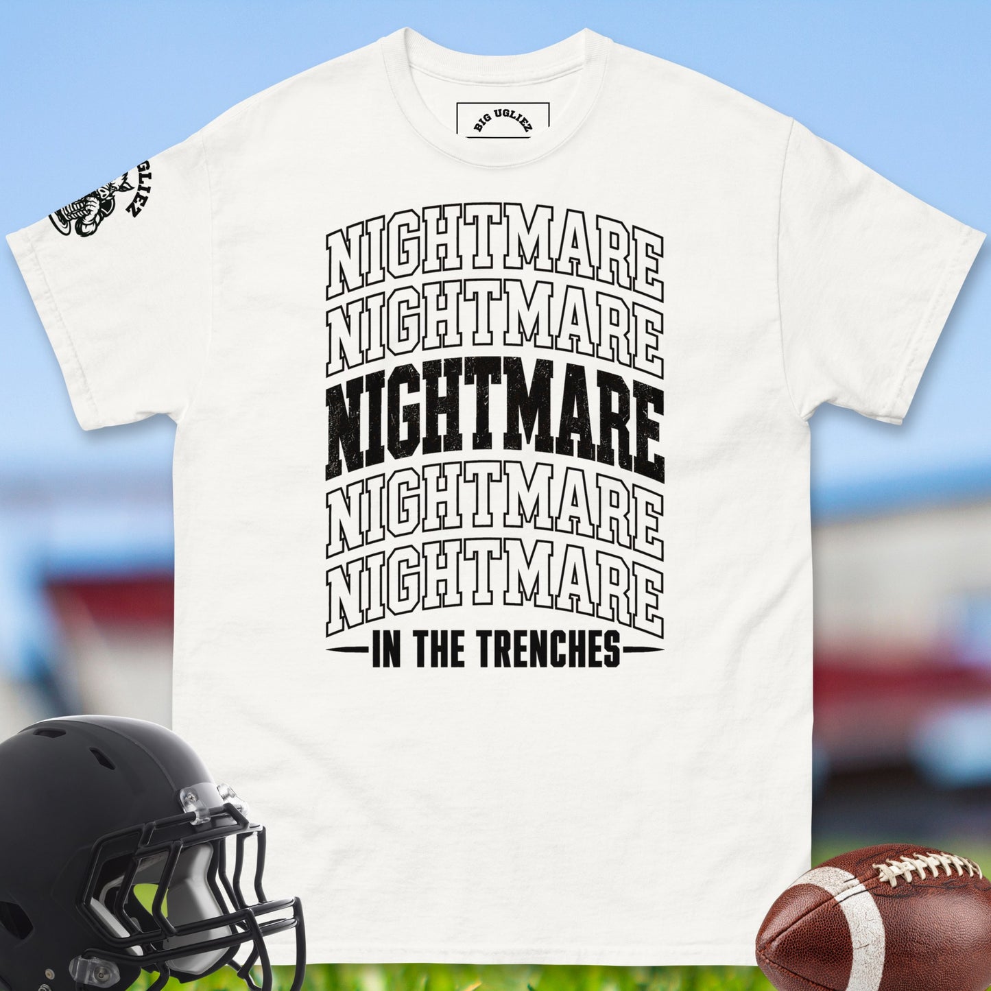 nightmare-in-the-trenches-offensive-linemen-t-shirts-by-big-ugliez-in-white