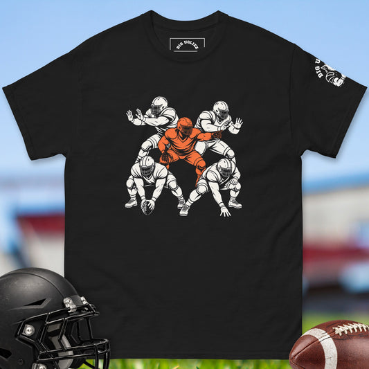 O-Line Melody offensive lineman t-shirt in Black by Big Ugliez