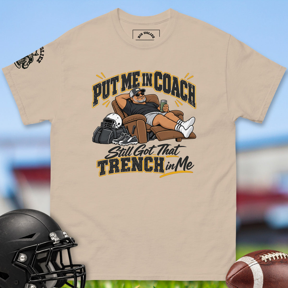 put-me-in-coach-offensive-linemen-t-shirts-by-big-ugliez-in-sand