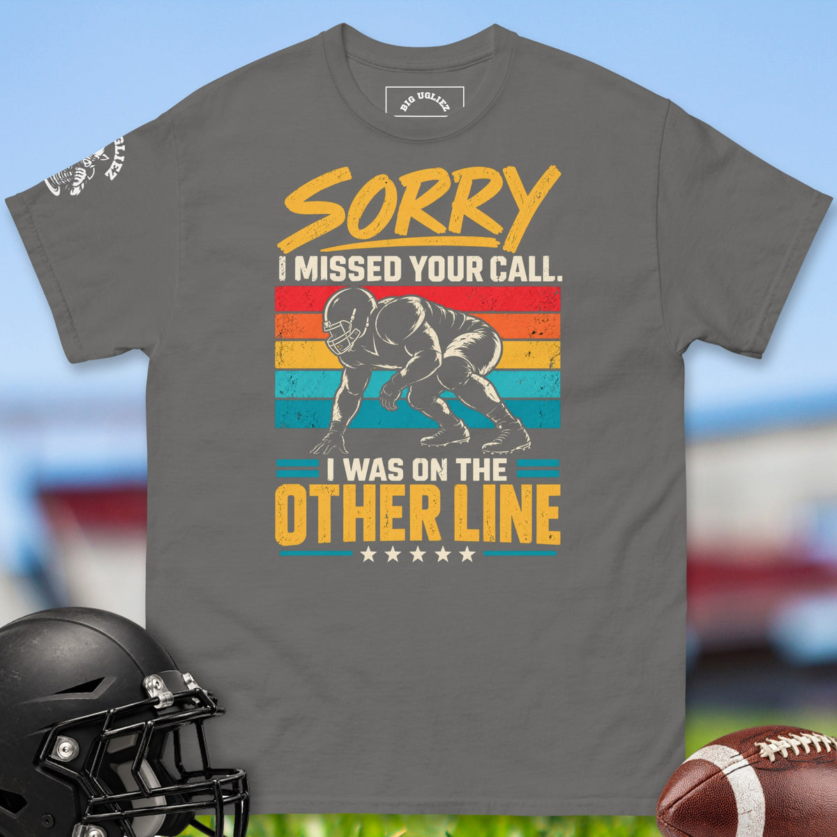 sorry-i-missed-your-call-i-was-on-the-other-line-offensive-linemen-t-shirts-by-big-ugliez-in-charcoal