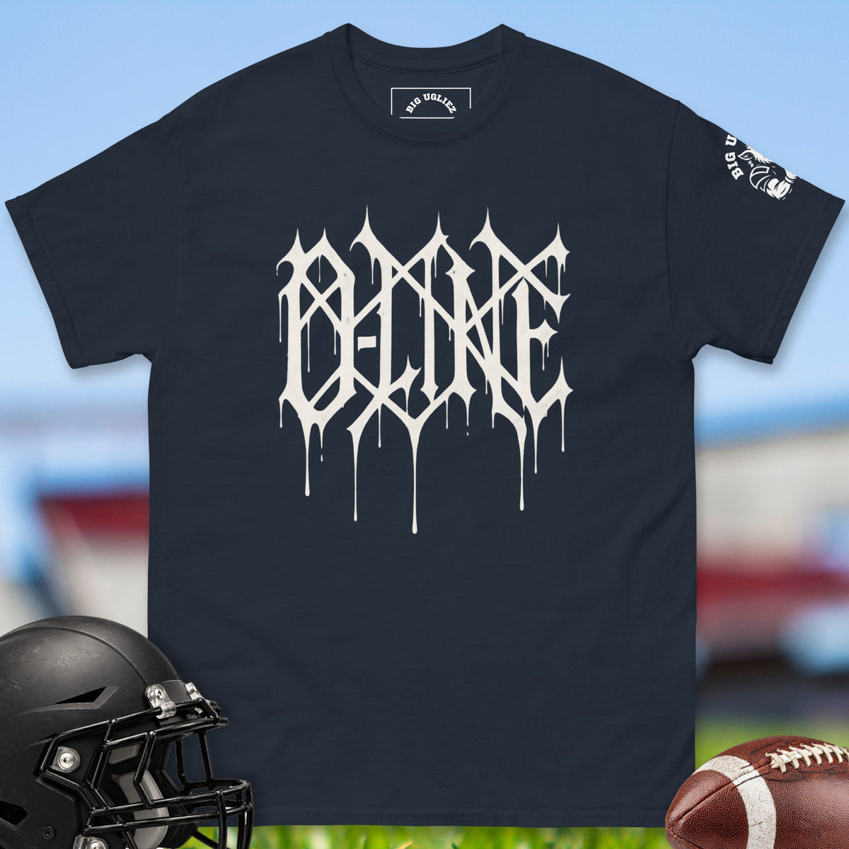 that oline drip offensive-linemen-t-shirts-by-big-ugliez-in-navy