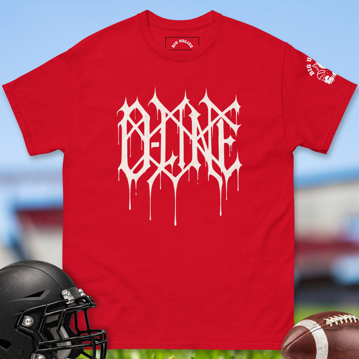 that oline drip offensive-linemen-t-shirts-by-big-ugliez-in-red