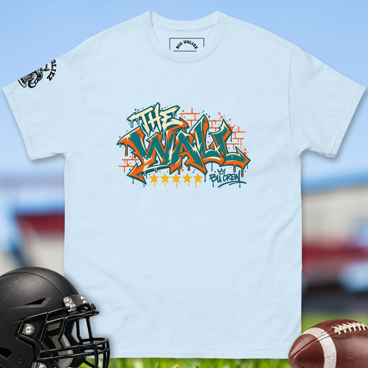 the-wall-offensive-linemen-t-shirts-by-big-ugliez-in-light-blue