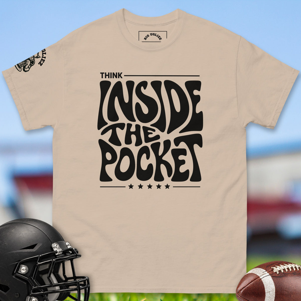 think-inside-the-pocket-offensive-linemen-t-shirts-by-big-ugliez-in-sand