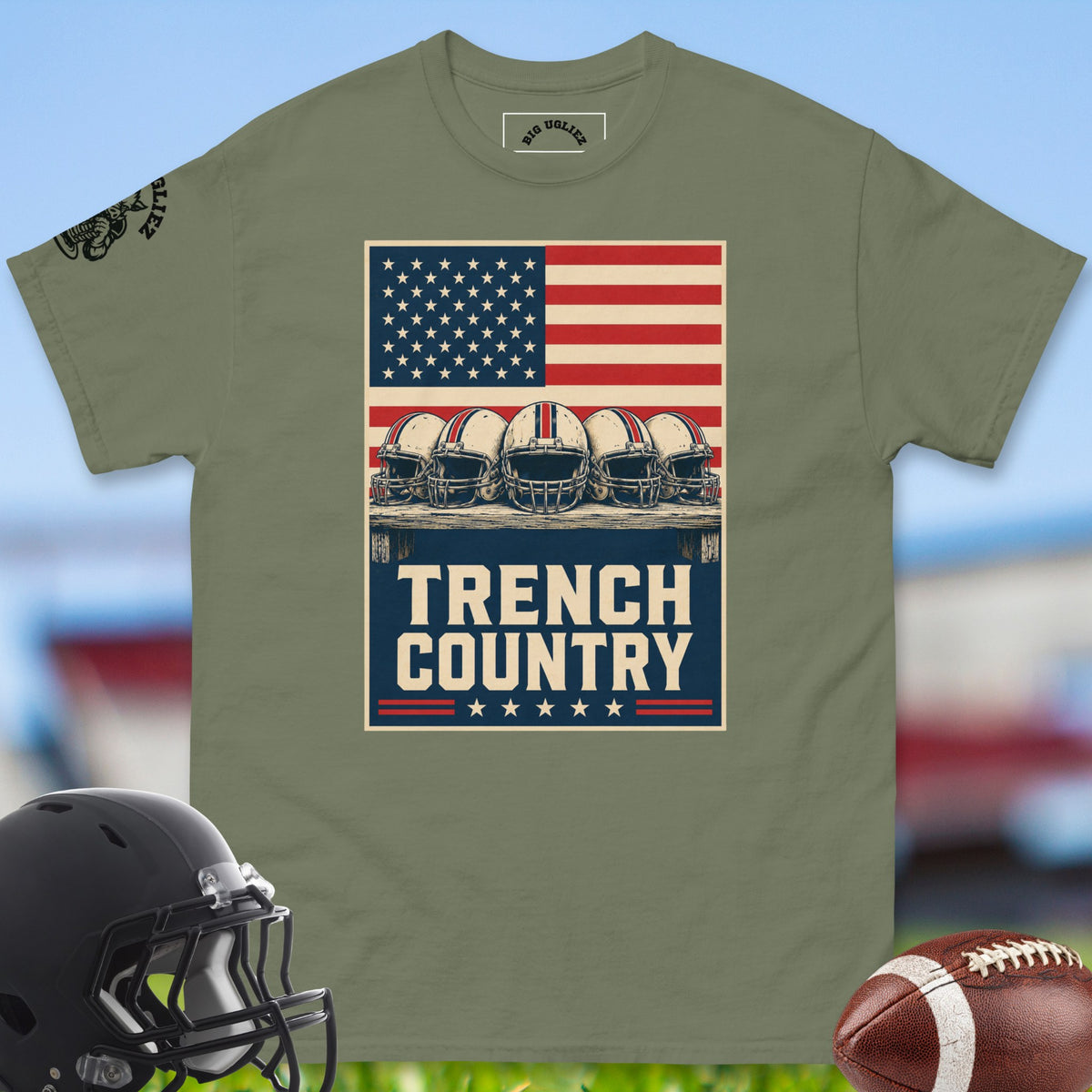 trench-country-offensive-linemen-t-shirts-by-big-ugliez-in-military-green