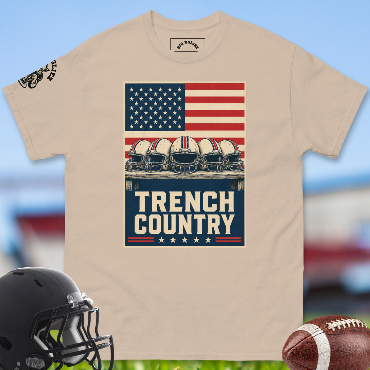 trench-country-offensive-linemen-t-shirts-by-big-ugliez-in-sand
