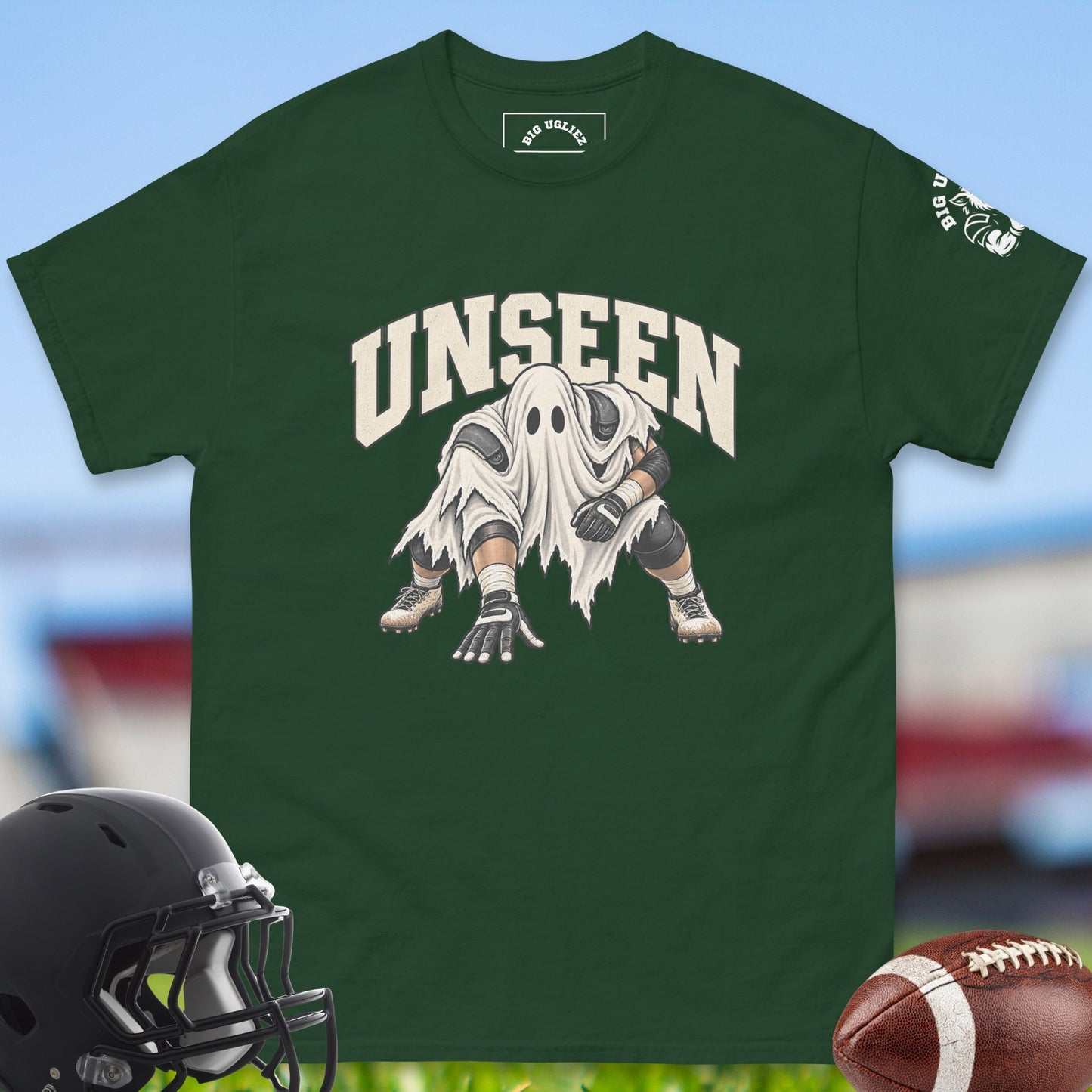 unseen-offensive-linemen-t-shirts-by-big-ugliez-in-forest-green
