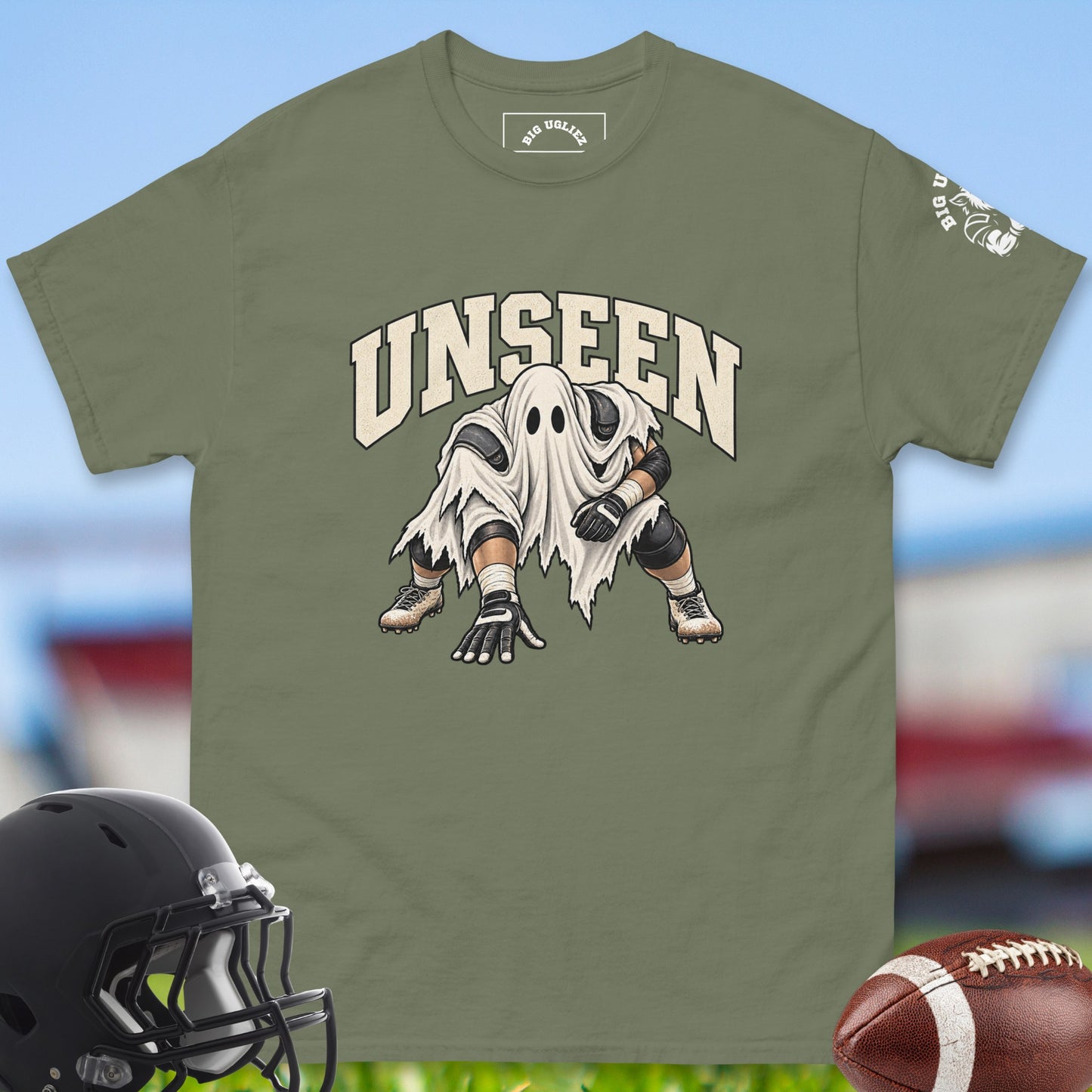 unseen-offensive-linemen-t-shirts-by-big-ugliez-in-military-green